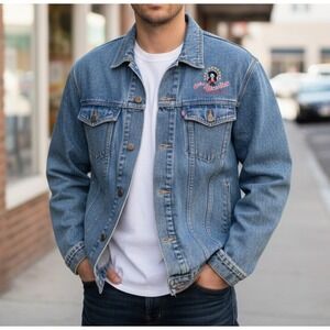 Vintage Arizona Charlie's Las Vegas Denim Jacket Men's Large First Choice Casino